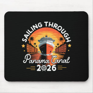Retro Panama-Kanal 2026 Panama-Wasserstraße Segeln Mousepad
