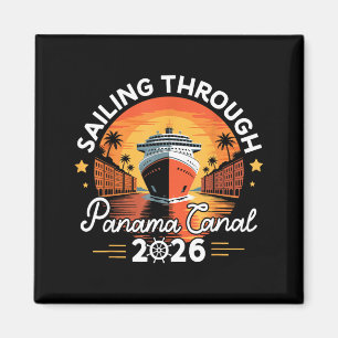 Retro Panamakanal 2026 Panama Wasserstraße Segeln Magnet