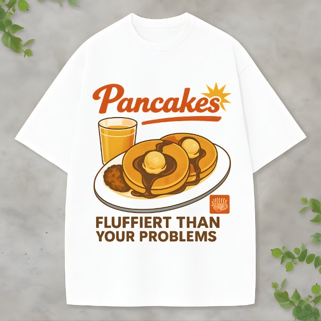 Retro Pancake Stack A Fun Twist on Food Fashion T-Shirt (Von Creator hochgeladen)
