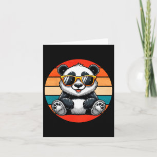Retro Panda in Sungles Grillen Pool Party Funny Pa Karte