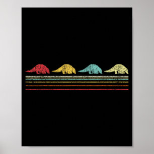 Retro Pangolin Liebhaber Lustiger Pangolin Vintage Poster
