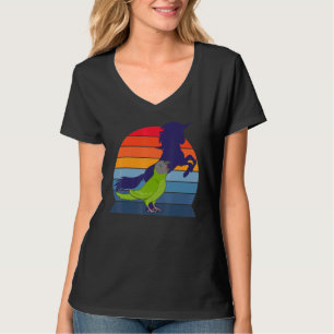 Retro-Papagei I Einhorn I Schreiender Dusky-headed T-Shirt