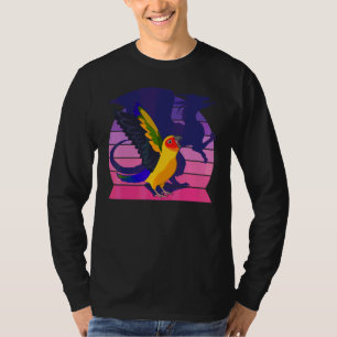 Retro Papagei I Geflügelter Drache I Schreiende So T-Shirt