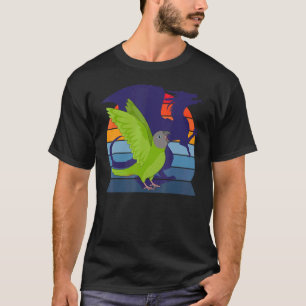 Retro Papagei I Geflügelter Drache I Schreiender D T-Shirt