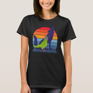 Retro-Papagei I Heulender Wolf I Schreiender Braun T-Shirt