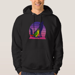 Retro Papagei I Heulender Wolf I Schreiender Gelbs Hoodie