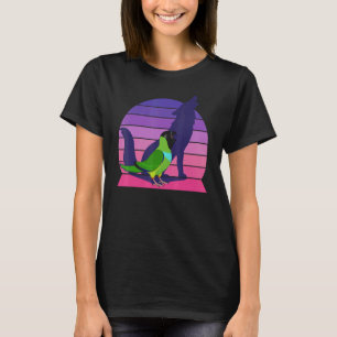 Retro Papagei I Heulender Wolf I Schreiender Nanda T-Shirt