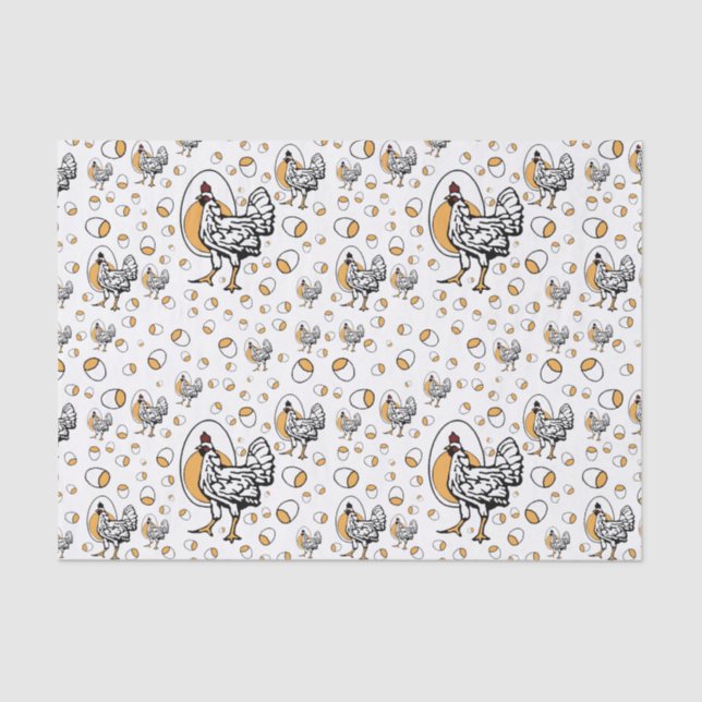 Rétro papier de soie de soie de poulets (Recto)