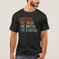 Retro Pappou The Man Myth Legend Daddy Grandpa Fet