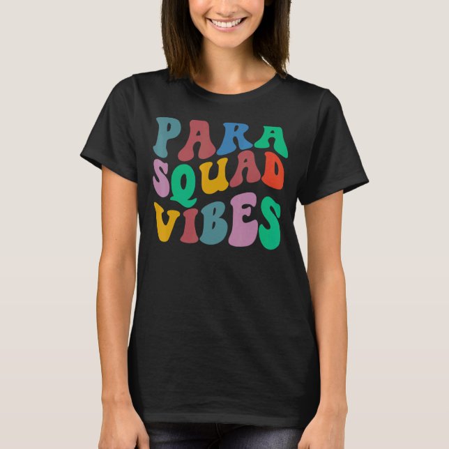 Retro Paraprofessional Para Squad Groovy Paraeduc T-Shirt (Vorderseite)