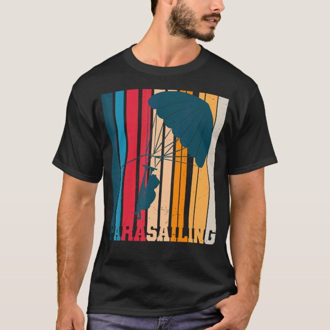 Retro Parasailing Parasaile im Stil der 70er Jahre T-Shirt (Vorderseite)