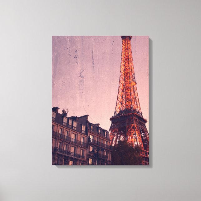 Retro Paris - Immer eine gute Idee - überzogene Ca Leinwanddruck (Vorderseite)