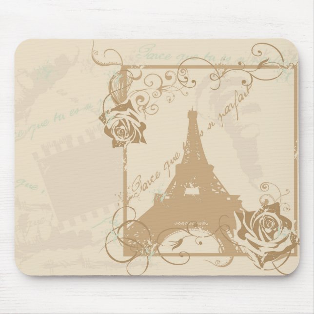 Retro-Paris-Mauspad Mousepad (Vorne)