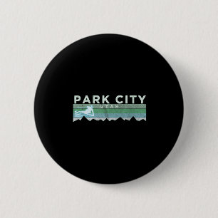 Retro Park City, Utah Skilanglauf Button
