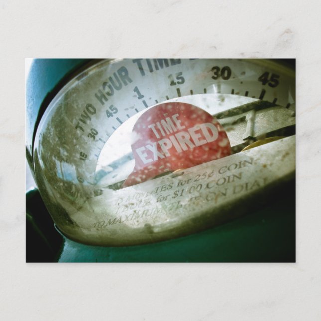 Retro Parking Meter 01 Postkarte (Vorderseite)