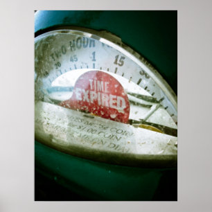 Retro Parking Meter 02 Poster