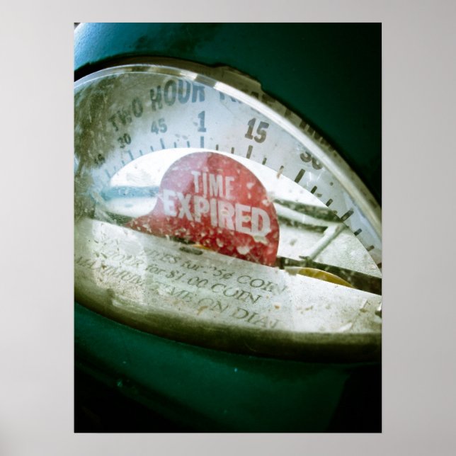 Retro Parking Meter 02 Poster (Vorne)