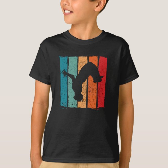 Retro Parkour Freerunner Sport T-Shirt (Vorderseite)