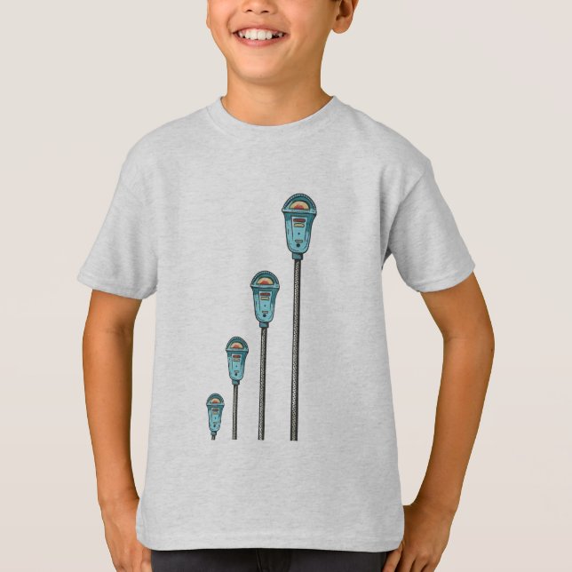Retro-Parkuhr T-Shirt (Vorderseite)