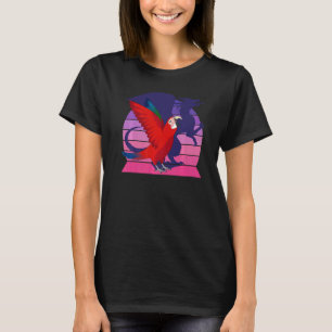 Retro Parrot I Dragon I schreiend Green Winged Mac T-Shirt