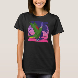Retro Parrot I Dragon I schreiend Hahns Maca T-Shirt