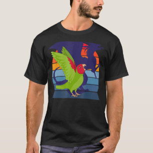 Retro Parrot I Dragon I schreiend roter maskierter T-Shirt