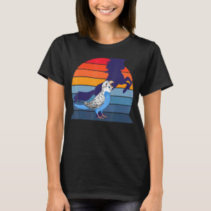 Retro Parrot I Einhorn I schreiend Blue Budgie T-Shirt