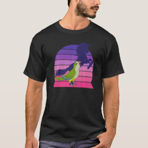 Retro Parrot I Einhorn I schreiend Grüner Quaker 1 T-Shirt