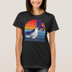 Retro Parrot I Einhorn I schreiend weißer Budgie T-Shirt