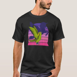 Retro Parrot I geflügeltes Einhorn I Gelbschnabel T-Shirt