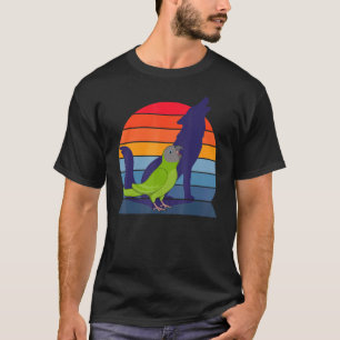Retro Parrot I Howling Wolf I schreie Dusky Kopf T-Shirt