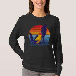 Retro Parrot I Howling Wolf I schreien Sun Conure T-Shirt