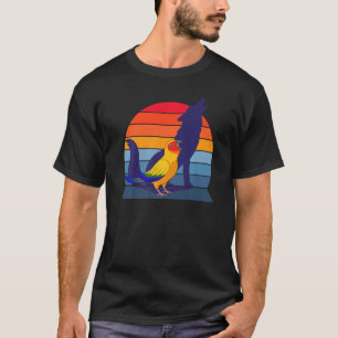 Retro Parrot I Howling Wolf I schreien Sun Conure T-Shirt