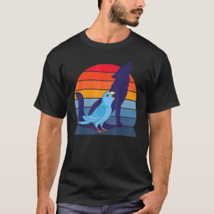Retro Parrot I Howling Wolf I schreiend blauer Par T-Shirt
