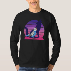 Retro Parrot I Howling Wolf I schreiend Blue Budgi T-Shirt