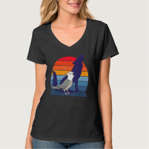 Retro Parrot I Howling Wolf I schreiend grauer Coc T-Shirt