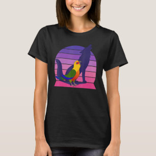 Retro Parrot I Howling Wolf I schreiend Jenday Con T-Shirt