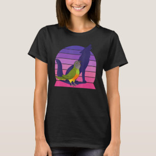 Retro Parrot I Howling Wolf I schreiend Senegal Pa T-Shirt