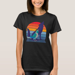 Retro Parrot I Howling Wolf I schreiend Türkis T-Shirt