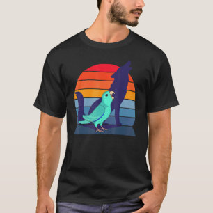 Retro Parrot I Howling Wolf I schreiend Türkis T-Shirt