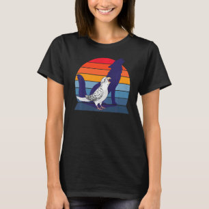 Retro Parrot I Howling Wolf I schreiend White Budg T-Shirt
