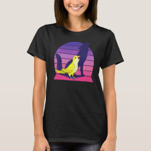 Retro Parrot I Howling Wolf I schreit Gelbmond T-Shirt