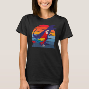 Retro Parrot I Tyrannosaurus Rex I Scarlet Macaw T-Shirt