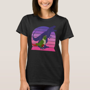 Retro Parrot I Tyrannosaurus Rex I schreiend grün T-Shirt