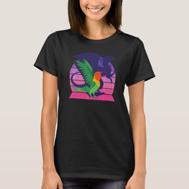 Retro Parrot I Winged Dragon I schreiend Fischer's T-Shirt (Vorderseite)