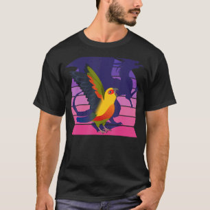 Retro Parrot I Winged Dragon I schreiend Jenday Co T-Shirt