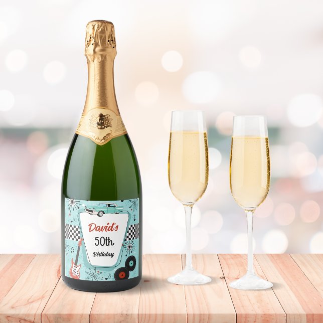 Retro-Party 1950er  (1950s retro sparkling wine label)