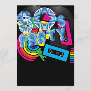 Retro Party 80 Einladung