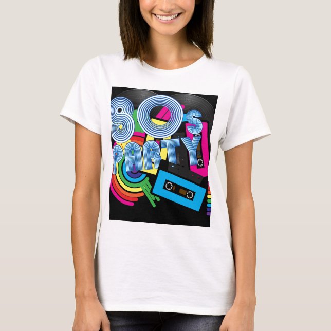 Retro Party 80 T-Shirt (Vorderseite)