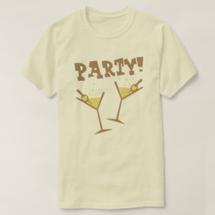 Retro Party Drinks Braun T - Shirt